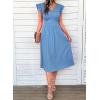 image:imageSHEWIN Women Summer Elegant Ruffle Sleeve Dress Semi Formal Boho Outfits 2026Blue