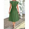image:imageSHEWIN Women Summer Elegant Ruffle Sleeve Dress Semi Formal Boho Outfits 2026Green