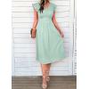 image:imageSHEWIN Women Summer Elegant Ruffle Sleeve Dress Semi Formal Boho Outfits 2026Mint Green
