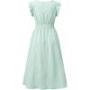 image:imageSHEWIN Women Summer Elegant Ruffle Sleeve Dress Semi Formal Boho Outfits 2026Mint Green