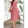 image:imageSHEWIN Women Summer Elegant Ruffle Sleeve Dress Semi Formal Boho Outfits 2026Pink