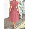 image:imageSHEWIN Women Summer Elegant Ruffle Sleeve Dress Semi Formal Boho Outfits 2026Pink
