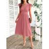 image:imageSHEWIN Women Summer Elegant Ruffle Sleeve Dress Semi Formal Boho Outfits 2026Pink