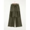 image:imageSHEWIN Women WashedOut Effect Fabric Pants Stretchy Wide Leg Trousers 2026Green
