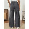 image:imageSHEWIN Women WashedOut Effect Fabric Pants Stretchy Wide Leg Trousers 2026Grey