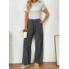 image:imageSHEWIN Women WashedOut Effect Fabric Pants Stretchy Wide Leg Trousers 2026Grey