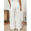 image:imageSHEWIN Women WashedOut Effect Fabric Pants Stretchy Wide Leg Trousers 2026White