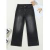 image:imageSHEWIN Women Wide Leg Jeans High Waisted Stretch Denim Pants Inseam 2526 inchBlack
