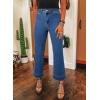 image:imageSHEWIN Women Wide Leg Jeans High Waisted Stretch Denim Pants Inseam 2526 inchDark Blue