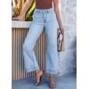 image:imageSHEWIN Women Wide Leg Jeans High Waisted Stretch Denim Pants Inseam 2526 inchLight Blue