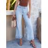 image:imageSHEWIN Women Wide Leg Jeans High Waisted Stretch Denim Pants Inseam 2526 inchLight Blue