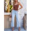 image:imageSHEWIN Women Wide Leg Jeans High Waisted Stretch Denim Pants Inseam 2526 inchLight Blue