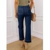 image:imageSHEWIN Women Wide Leg Jeans High Waisted Stretch Denim Pants Inseam 2526 inchNavy Blue