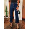 image:imageSHEWIN Women Wide Leg Jeans High Waisted Stretch Denim Pants Inseam 2526 inchNavy Blue