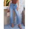 image:imageSHEWIN Women Wide Leg Jeans High Waisted Stretch Denim Pants Inseam 2526 inchSky Blue
