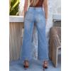 image:imageSHEWIN Women Wide Leg Jeans High Waisted Stretch Denim Pants Inseam 2526 inchSky Blue