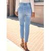 image:imageSHEWIN Womens High Waisted Skinny Jeans Stretchy Trendy Slimming Jeggings Buttons Full Length Denim Pants with PocketsBeau Blue