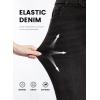 image:imageSHEWIN Womens High Waisted Skinny Jeans Stretchy Trendy Slimming Jeggings Buttons Full Length Denim Pants with PocketsBlack