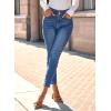 image:imageSHEWIN Womens High Waisted Skinny Jeans Stretchy Trendy Slimming Jeggings Buttons Full Length Denim Pants with PocketsDusk Blue