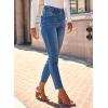 image:imageSHEWIN Womens High Waisted Skinny Jeans Stretchy Trendy Slimming Jeggings Buttons Full Length Denim Pants with PocketsDusk Blue