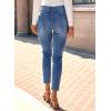 image:imageSHEWIN Womens High Waisted Skinny Jeans Stretchy Trendy Slimming Jeggings Buttons Full Length Denim Pants with PocketsMist Blue