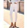 image:imageSHEWIN Womens High Waisted Skinny Jeans Stretchy Trendy Slimming Jeggings Buttons Full Length Denim Pants with PocketsWhite