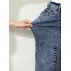 image:imageSHEWIN Womens Washed High Rise Barrel Jeans Elastic Waist Cropped Tapered Balloon Denim Ankle PantsAshleigh Blue