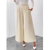 image:imageSHEWIN Womens Wide Leg Dress Palazzo Pants Elastic High Waisted Pleated Slacks Flowy Long Work Business Casual TrousersApricot