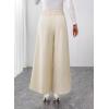image:imageSHEWIN Womens Wide Leg Dress Palazzo Pants Elastic High Waisted Pleated Slacks Flowy Long Work Business Casual TrousersApricot