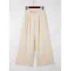 image:imageSHEWIN Womens Wide Leg Dress Palazzo Pants Elastic High Waisted Pleated Slacks Flowy Long Work Business Casual TrousersApricot