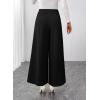 image:imageSHEWIN Womens Wide Leg Dress Palazzo Pants Elastic High Waisted Pleated Slacks Flowy Long Work Business Casual TrousersBlack