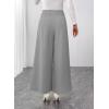 image:imageSHEWIN Womens Wide Leg Dress Palazzo Pants Elastic High Waisted Pleated Slacks Flowy Long Work Business Casual TrousersGrey