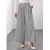 image:imageSHEWIN Womens Wide Leg Dress Palazzo Pants Elastic High Waisted Pleated Slacks Flowy Long Work Business Casual TrousersGrey