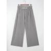 image:imageSHEWIN Womens Wide Leg Dress Palazzo Pants Elastic High Waisted Pleated Slacks Flowy Long Work Business Casual TrousersGrey