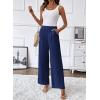 image:imageSHEWIN Womens Wide Leg Dress Pants 2026 Pleated Business Casual Office Work Palazzo Pants High Waisted Slacks TrousersDirty Blue