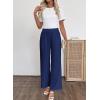 image:imageSHEWIN Womens Wide Leg Dress Pants 2026 Pleated Business Casual Office Work Palazzo Pants High Waisted Slacks TrousersDirty Blue