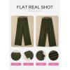 image:imageSHEWIN Womens Wide Leg Dress Pants 2026 Pleated Business Casual Office Work Palazzo Pants High Waisted Slacks TrousersGreen