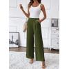 image:imageSHEWIN Womens Wide Leg Dress Pants 2026 Pleated Business Casual Office Work Palazzo Pants High Waisted Slacks TrousersGreen