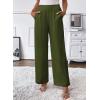 image:imageSHEWIN Womens Wide Leg Dress Pants 2026 Pleated Business Casual Office Work Palazzo Pants High Waisted Slacks TrousersGreen