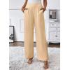 image:imageSHEWIN Womens Wide Leg Dress Pants 2026 Pleated Business Casual Office Work Palazzo Pants High Waisted Slacks TrousersKhaki