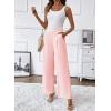 image:imageSHEWIN Womens Wide Leg Dress Pants 2026 Pleated Business Casual Office Work Palazzo Pants High Waisted Slacks TrousersPink