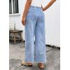 image:imageSHEWIN Womens Wide Leg Jeans High Waisted Baggy Jeans Stretchy Drawstring Denim PantsBeau Blue