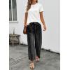 image:imageSHEWIN Womens Wide Leg Jeans High Waisted Baggy Jeans Stretchy Drawstring Denim PantsBristol Black