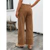 image:imageSHEWIN Womens Wide Leg Jeans High Waisted Baggy Jeans Stretchy Drawstring Denim PantsChestnut