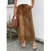 image:imageSHEWIN Womens Wide Leg Jeans High Waisted Baggy Jeans Stretchy Drawstring Denim PantsChestnut