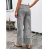 image:imageSHEWIN Womens Wide Leg Jeans High Waisted Baggy Jeans Stretchy Drawstring Denim PantsGray