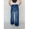 image:imageSHEWIN Womens Wide Leg Jeans High Waisted Baggy Jeans Stretchy Drawstring Denim PantsPrussian Blue