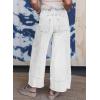 image:imageSHEWIN Womens Wide Leg Jeans High Waisted Baggy Jeans Stretchy Drawstring Denim PantsWhite