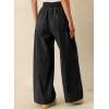 image:imageSHEWIN Womens Wide Leg Jeans High Waisted Tummy Control Stretchy Straight Leg Jeans Vintage Denim Casual Baggy PantsBlack