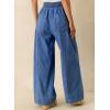 image:imageSHEWIN Womens Wide Leg Jeans High Waisted Tummy Control Stretchy Straight Leg Jeans Vintage Denim Casual Baggy PantsDenim Blue